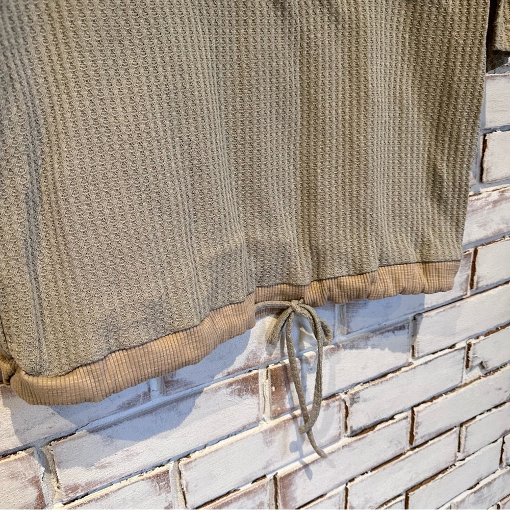 Pol Boho Color Block Waffle Pullover Size Large - image 3